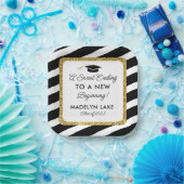 甘いエンディング新しい始めの卒業デザート ペーパープレート (パーティー)