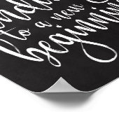 甘いエンディング8x10の結婚黒板の看板 ポスター (角)