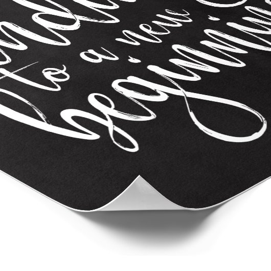 甘いエンディング8x10の結婚黒板の看板 ポスター (角)