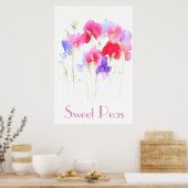 甘いエンドウ水彩スタイルポスター ポスター (キッチン)