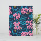 甘いエンドウ豆と（昆虫）マルハナバチ、ピンクとブルー (スタンド正面)