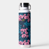 甘いエンドウ豆と（昆虫）マルハナバチ、ピンクとブルー ウォーターボトル (背面)