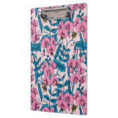 甘いエンドウ豆と（昆虫）マルハナバチ、ピンクとブルー クリップボード (左)