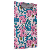 甘いエンドウ豆と（昆虫）マルハナバチ、ピンクとブルー クリップボード (右)