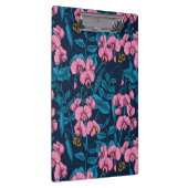 甘いエンドウ豆と（昆虫）マルハナバチ、ピンクとブルー クリップボード (右)