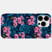 甘いエンドウ豆と(昆虫)マルハナバチ、ピンクとブルー Case-Mate iPhoneケース (裏面 (横))