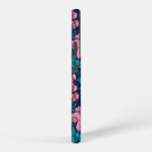 甘いエンドウ豆と（昆虫）マルハナバチ、ピンクとブルー SAMSUNG GALAXYケース (右側面)