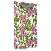 甘いエンドウ豆と（昆虫）マルハナバチ、ピンク、緑と白 クリップボード (右)