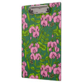 甘いエンドウ豆と（昆虫）マルハナバチ、緑とピンク クリップボード (左)