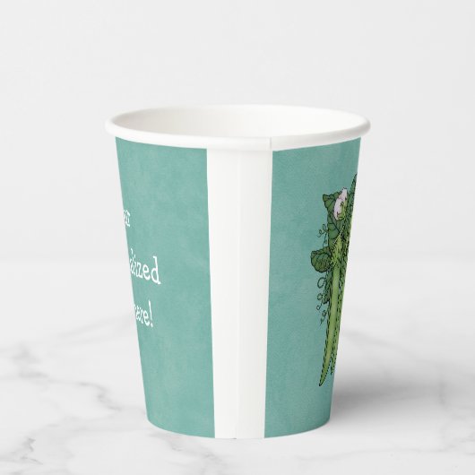甘いエンドウ豆エスニックガーデンをテーマにしたベビーシャワー 紙コップ (右)