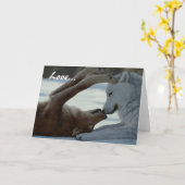 甘いオオカミのカップル カード (黄色い花)