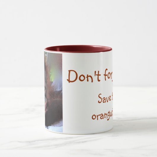 甘いオランウータンの野性生物のベビー マグカップ (中央)