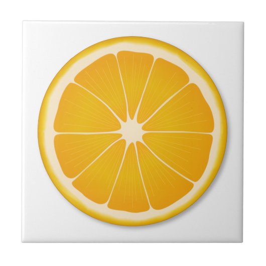 甘いオレンジの柑橘類フルーツキッチンと庭 タイル (正面)