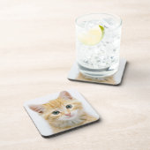 甘いオレンジの虎猫 コースター (右側)