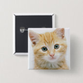 甘いオレンジの虎猫 缶バッジ (正面&裏面)