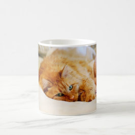 甘いオレンジキャットマグ コーヒーマグカップ