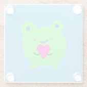 甘いカエルハート ガラスコースター (裏面)