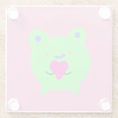 甘いカエルハート ガラスコースター (裏面)