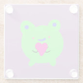 甘いカエルハート ガラスコースター (裏面)