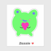 甘いカエルハート シール (シート)