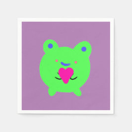 甘いカエルハート スタンダードカクテルナプキン