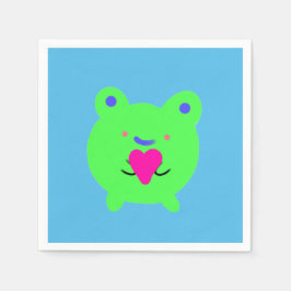 甘いカエルハート スタンダードカクテルナプキン