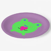 甘いカエルハート ペーパープレート (アングル)