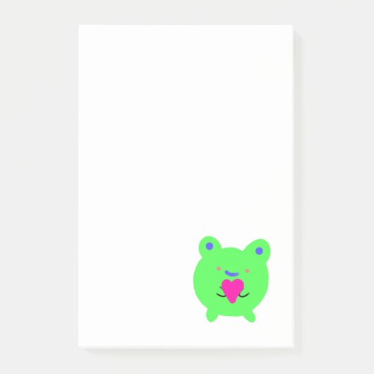 甘いカエルハート ポストイット (正面)