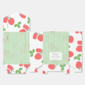 甘いカスタムカラフルイチゴストライプグリーン フェイバーボックス (見開き)