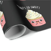 甘いカップケーキおもしろいをパンプン暗い ラッピングペーパー (ロールコーナー)