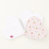 甘いカップケーキとさくらんぼ実在はみすぼらしいシックなピンク ノートブック (内部)