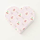 甘いカップケーキとさくらんぼ実在はみすぼらしいシックなピンク ノートブック (裏面)