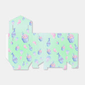 甘いカップケーキとマーメイドハッピーバースデーガール フェイバーボックス (折り畳みなし)