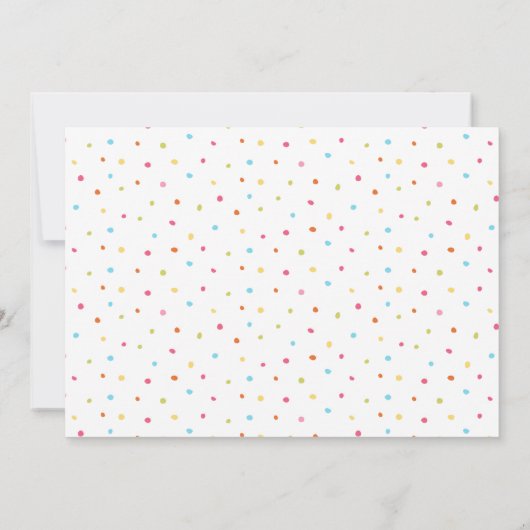 甘いカップケーキと散水誕生日の招待 (裏面)