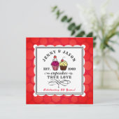 甘いカップケーキのおもしろいな第50金記念日 招待状 (スタンド正面)