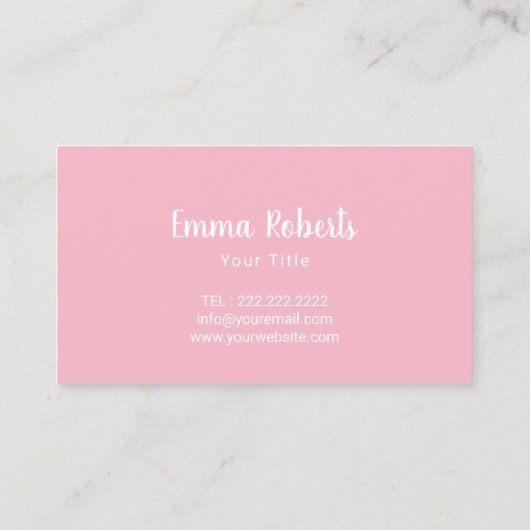 甘いカップケーキのベーカリーのペーストリー作りの職人のかわいいピンク 名刺 (裏面)