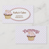 甘いカップケーキのベーカリーの名刺 名刺 (正面/裏面)