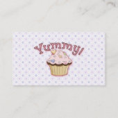 甘いカップケーキのベーカリーの名刺 名刺 (裏面)