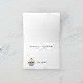 甘いカップケーキの誕生日の挨拶状 カード (内部)