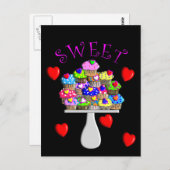 甘いカップケーキの贈り物 ポストカード (正面/裏面)