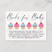 甘いカップケーキジェンダーのリビールブックリクエスト エンクロージャーカード (正面)