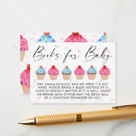 甘いカップケーキジェンダーのリビールブックリクエスト エンクロージャーカード