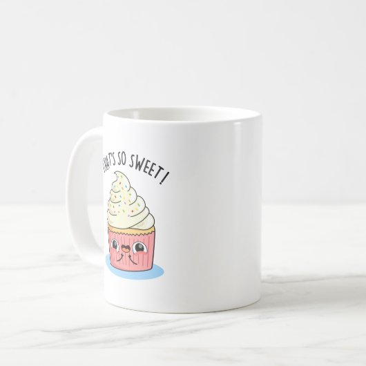 甘いカップケーキパおもしろいンね コーヒーマグカップ (正面左)