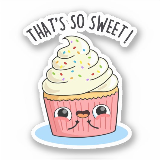 甘いカップケーキパおもしろいンね シール (正面)