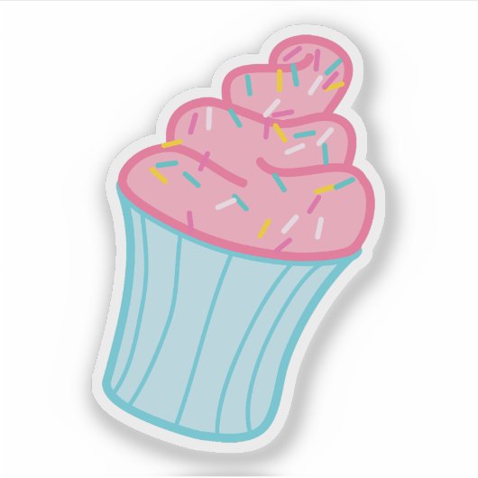 甘いカップケーキ シール (正面)