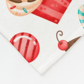 甘いカップケーキ フリースブランケット (角)