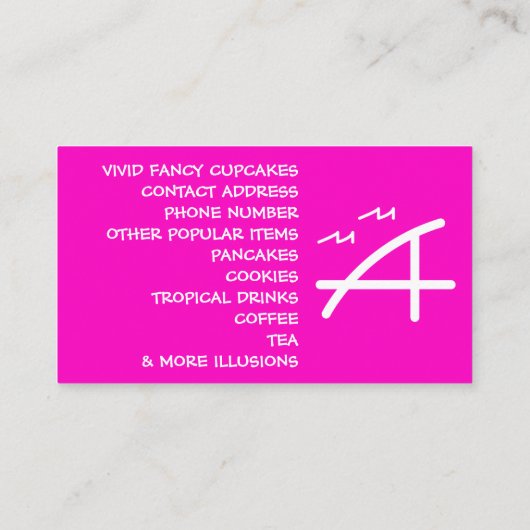 甘いカップケーキ 名刺 (裏面)