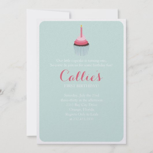 甘いカップケーキ 招待状 (正面)