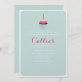 甘いカップケーキ 招待状 (正面/裏面)