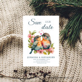 甘いカップル愛の鳥の水の色結婚の セーブザデート